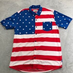 Tipsy Elves Men's The Flag Shirt Size XL